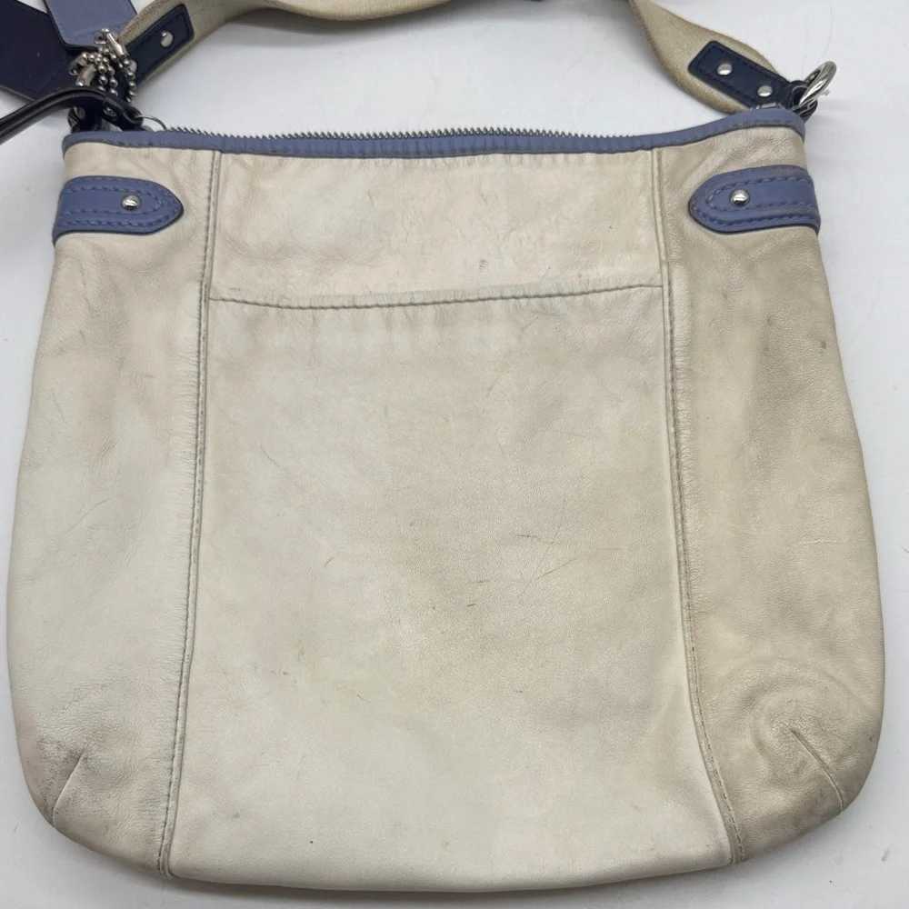 Coach Off White and Navy Crossbody Bag As is Condition CP9340